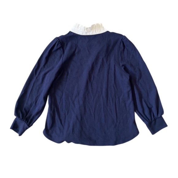 Soft Surroundings Navy Shirt Size Medium Petite - Picture 3 of 8